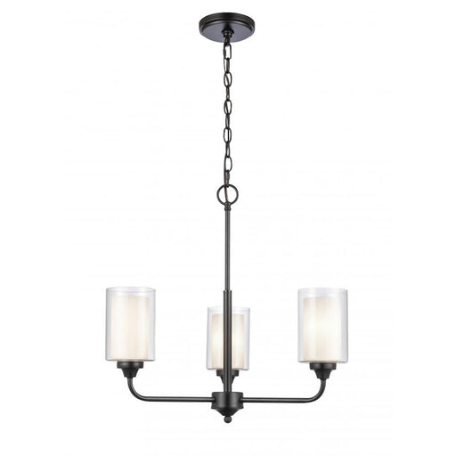 Innovations Auralume Fairbank 4" 3 Light LED Pendant, Black