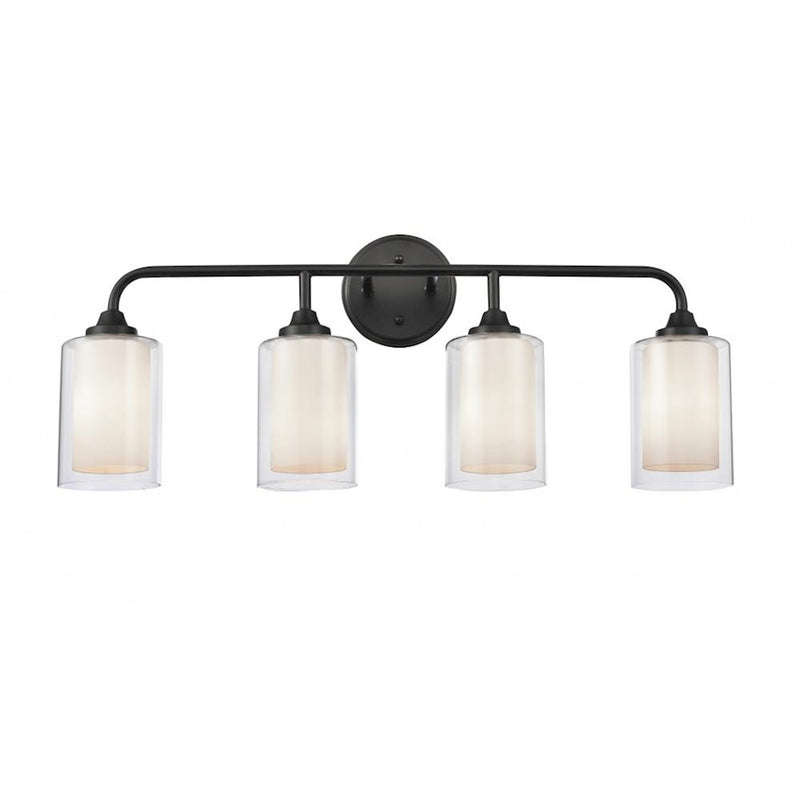 Innovations Auralume Fairbank 4" 4 Light Bath Vanity, Black