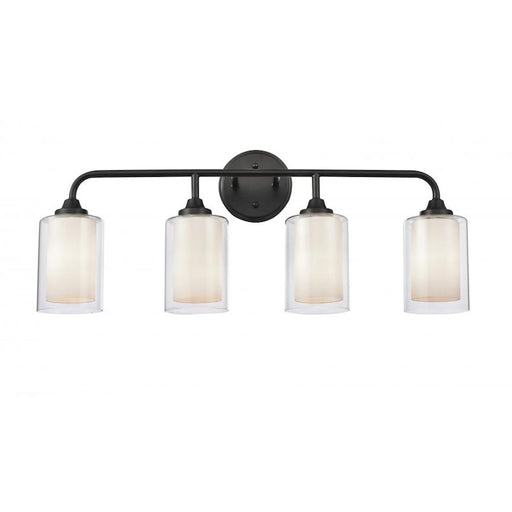 Innovations Auralume Fairbank 4" 4 Light Bath Vanity, Black