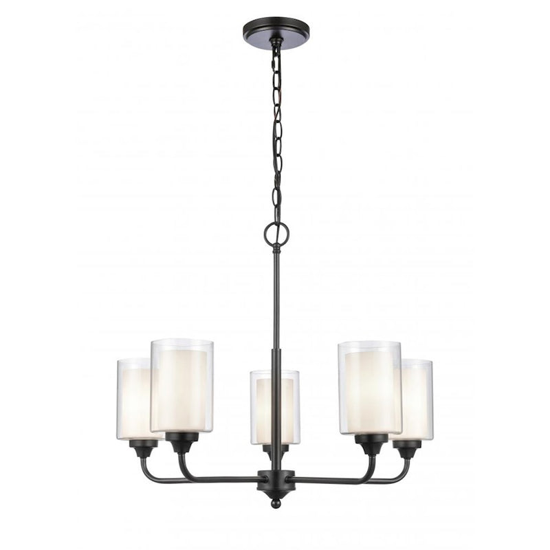 Innovations Auralume Fairbank 4" 5 Light Chandelier, Black