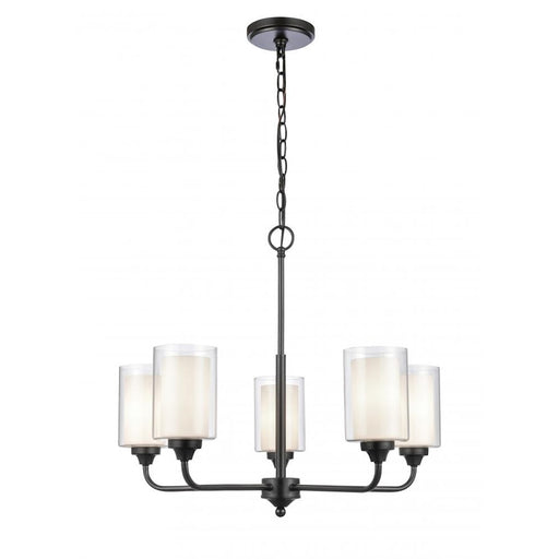 Innovations Auralume Fairbank 4" 5 Light Chandelier, Black