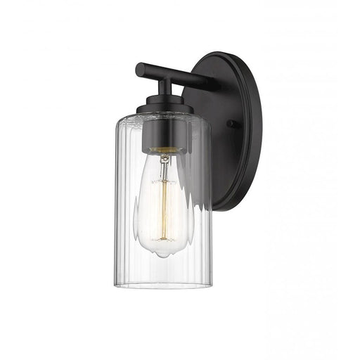 Innovations Lighting Auralume Ice 6" 1 Light Wall Sconce, Black