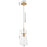 Innovations Nicole 1Lt 8" Cord Hung Pendant, Brass/Clear