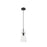 Innovations Nicole 1Lt 8" Cord Hung Pendant, Black/Clear - 385-1P-BK-G385-6CL