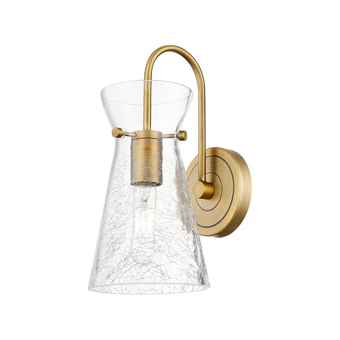 Innovations Nicole 1Lt 6" Sconce, Brushed Brass/Clear Shade - 385-1W-BB-G385-5CL
