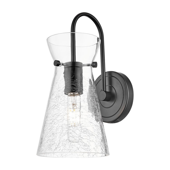 Innovations Nicole 1Lt 6" Sconce, Matte Black/Clear Shade - 385-1W-BK-G385-5CL