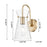 Innovations Nicole 1Lt 6" Sconce, Champagne Bronze/Clear