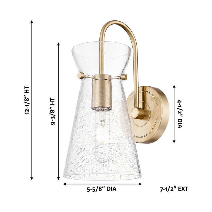 Innovations Nicole 1Lt 6" Sconce, Champagne Bronze/Clear
