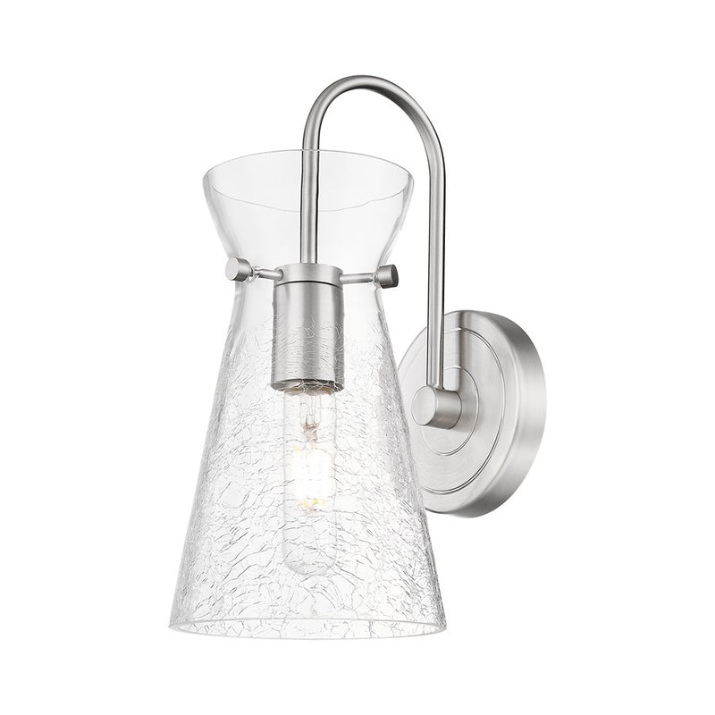 Innovations Nicole 1Lt 6" Sconce, Satin Nickel/Clear Shade - 385-1W-SN-G385-5CL
