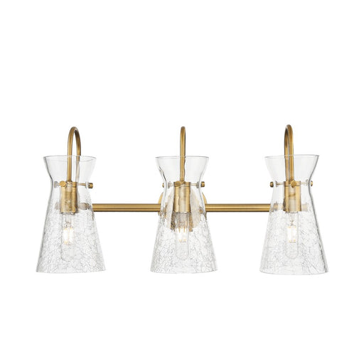 Innovations Nicole 3Lt 24" Bath Vanity Light, Brass/Clear - 385-3W-BB-G385-5CL