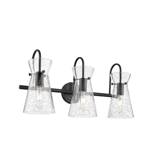 Innovations Nicole 3Lt 24" Bath Vanity Light, Black/Clear