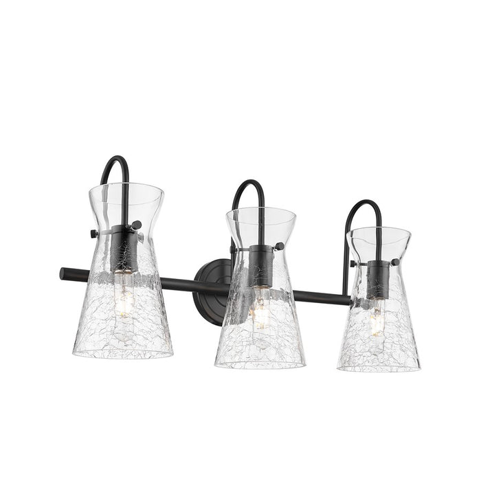 Innovations Nicole 3Lt 24" Bath Vanity Light, Black/Clear