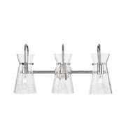 Innovations Nicole 3Lt 24" Bath Vanity Light, Chrome/Clear - 385-3W-PC-G385-5CL