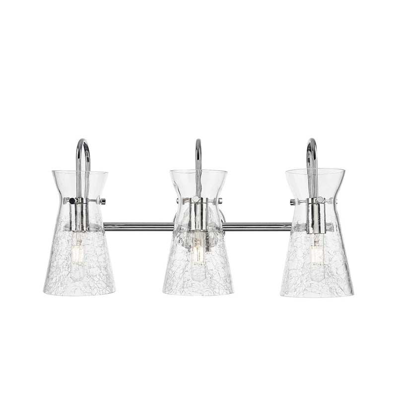 Innovations Nicole 3Lt 24" Bath Vanity Light, Chrome/Clear - 385-3W-PC-G385-5CL