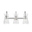 Innovations Nicole 3Lt 24" Bath Vanity Light, Chrome/Clear - 385-3W-PC-G385-5CL