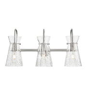 Innovations Nicole 3Lt 24" Bath Vanity Light, Nickel/Clear - 385-3W-SN-G385-5CL