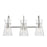 Innovations Nicole 3Lt 24" Bath Vanity Light, Nickel/Clear - 385-3W-SN-G385-5CL