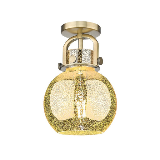 Innovations Newton Sphere 1Lt 8" Arched Flush, BB/Mercury - 410-1F-BB-G410-8ME