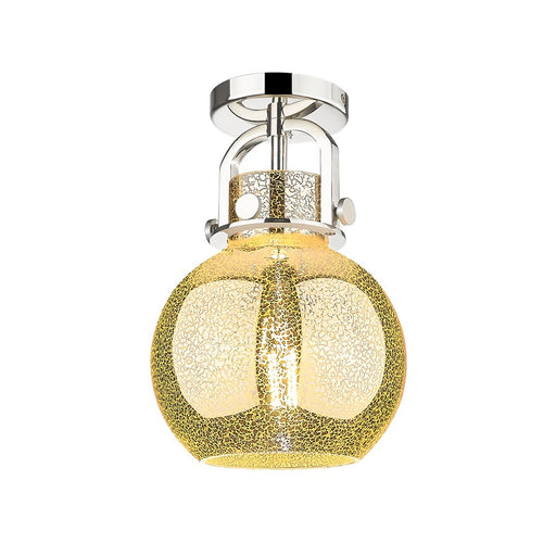 Innovations Newton Sphere 1Lt 8" Arched Flush, PN/Mercury - 410-1F-PN-G410-8ME