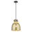 Innovations Newton Bell 10" Cord Pendant, Black/Mercury - 410-1PM-BK-G412-10ME