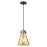 Innovations Newton Cone 1Lt 8" Cord Pendant, Black/Mercury - 410-1PS-BK-G411-8ME