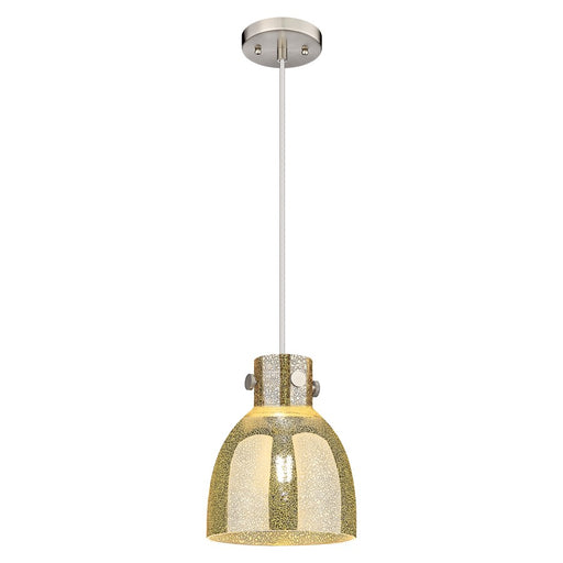Innovations Newton Bell 8" Cord Pendant, SN/Merc - 410-1PS-SN-G412-8ME