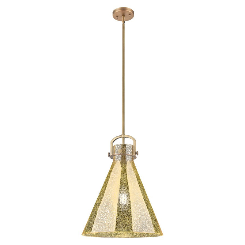 Innovations Newton Cone 16" Stem Pendant, BB/Merc - 410-1SL-BB-G411-16ME