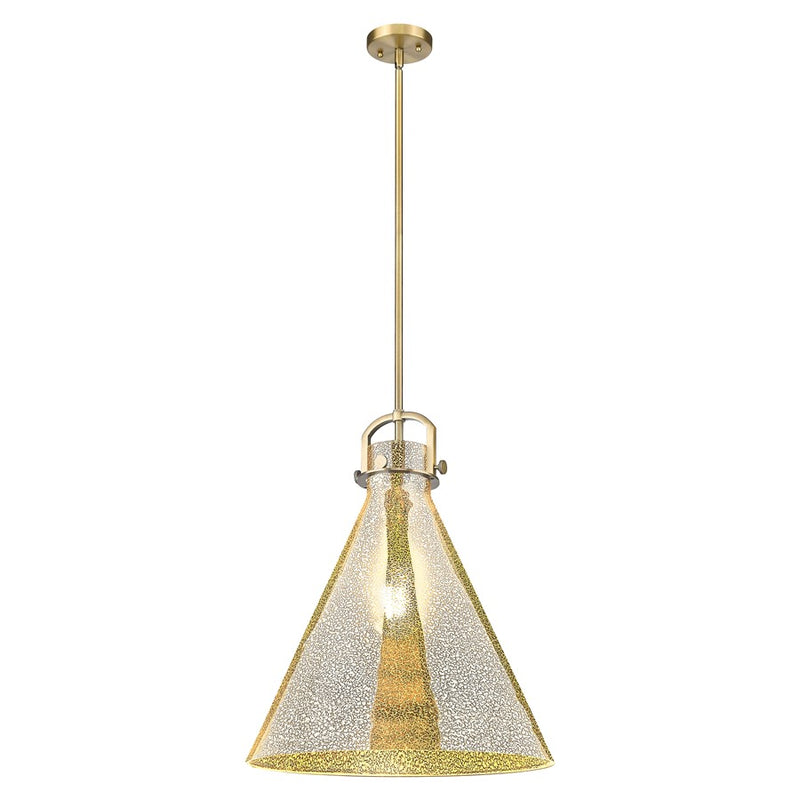Innovations Newton Cone 18" Stem Pendant, BB/Merc - 410-1SL-BB-G411-18ME