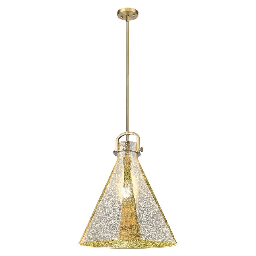 Innovations Newton Cone 18" Stem Pendant, BB/Merc - 410-1SL-BB-G411-18ME