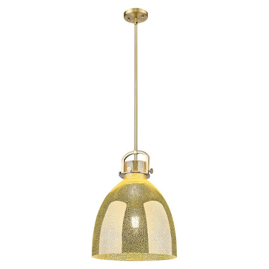 Innovations Newton Bell 14" Stem Pendant, BB/Merc - 410-1SL-BB-G412-14ME