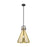 Innovations Newton Cone 1Lt 14" Stem Arch Pendant, BK/MC - 410-1SL-BK-G411-14ME