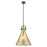 Innovations Newton Cone 16" Stem Pendant, Black/Mercury - 410-1SL-BK-G411-16ME