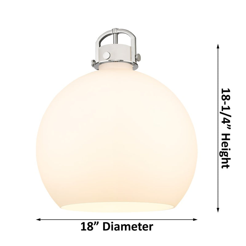 Innovations Newton Sphere 18" Stem Arch Pendant, CBZ/WH