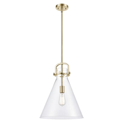 Innovations Newton 410 Cone 14" Stem Pendant, BZ/Clear - 410-1SL-CB-G411-14CL