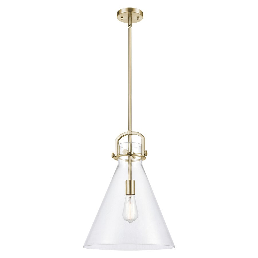 Innovations Newton 410 Cone 14" Stem Pendant, BZ/Clear - 410-1SL-CB-G411-14CL