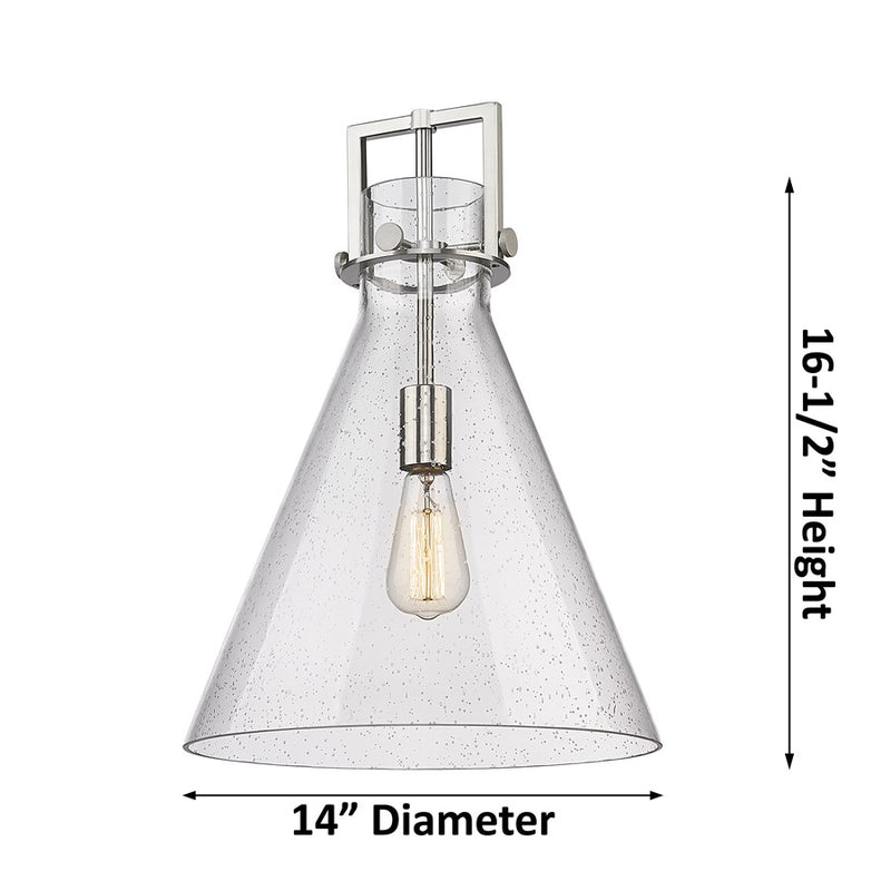Innovations Newton Cone 14" Stem Arch Pendant, CBZ/SD