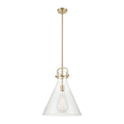 Innovations Newton Cone 1Lt 16" Stem Arch Pendant, CBZ/CL - 410-1SL-CB-G411-16CL