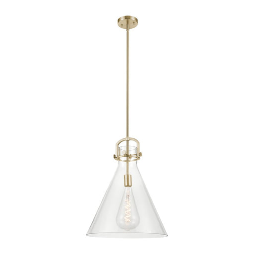 Innovations Newton Cone 1Lt 16" Stem Arch Pendant, CBZ/CL - 410-1SL-CB-G411-16CL