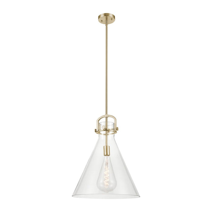 Innovations Newton Cone 1Lt 16" Stem Arch Pendant, CBZ/CL - 410-1SL-CB-G411-16CL