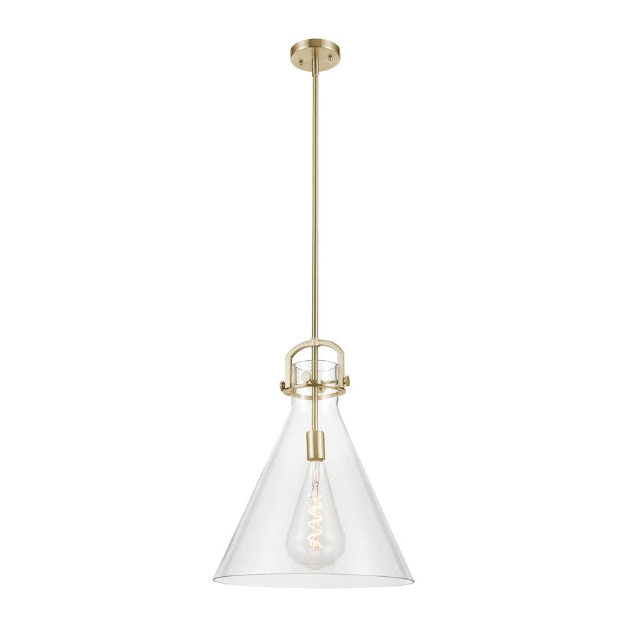 Innovations Newton Cone 1Lt 16" Stem Arch Pendant, CBZ/CL - 410-1SL-CB-G411-16CL