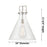 Innovations Newton Cone 1Lt 16" Stem Arch Pendant, CBZ/CL