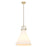 Innovations Newton Cone 16" Stem Pendant, Bronze/White - 410-1SL-CB-G411-16WH