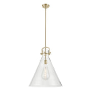 Innovations Newton Cone 1Lt 18" Stem Arch Pendant, CBZ/CL - 410-1SL-CB-G411-18CL