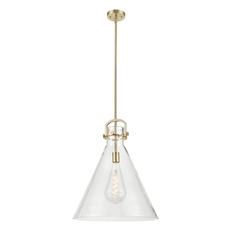 Innovations Newton Cone 1Lt 18" Stem Arch Pendant, CBZ/CL - 410-1SL-CB-G411-18CL
