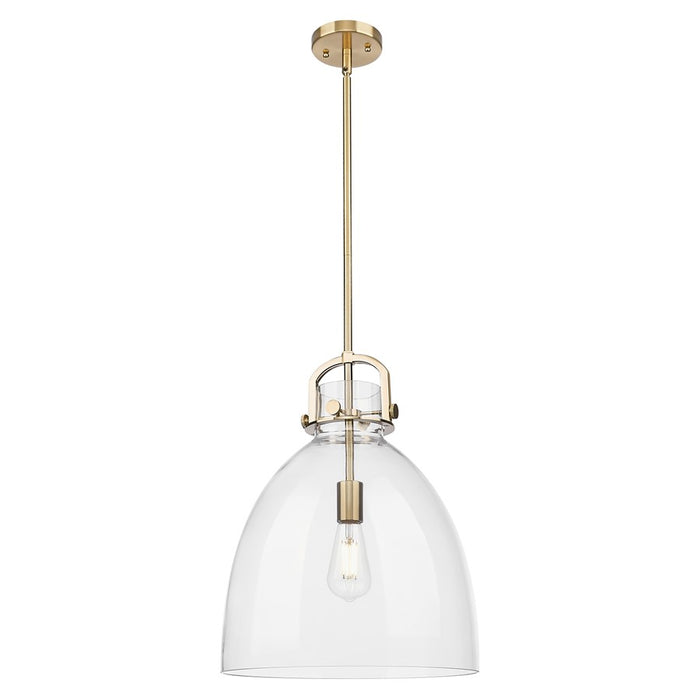 Innovations Newton Bell 14" Stem Pendant, Bronze/Clear - 410-1SL-CB-G412-14CL
