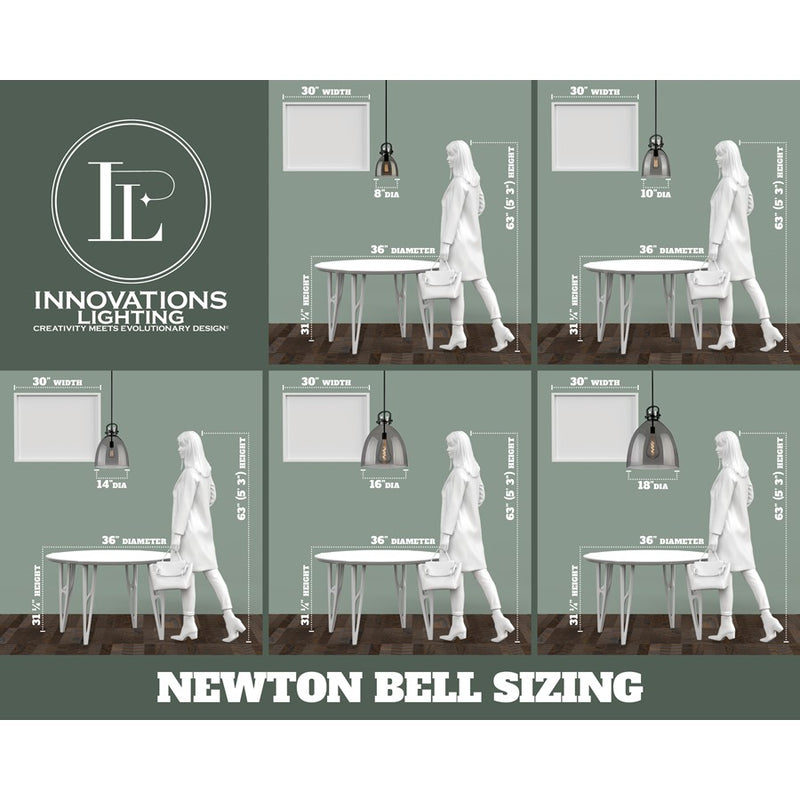 Innovations NB 1Lt 14" Stem Arch Pendant, CBZ/MC
