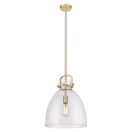 Innovations Newton Bell 14" Stem Pendant, Bronze/Seedy - 410-1SL-CB-G412-14SDY
