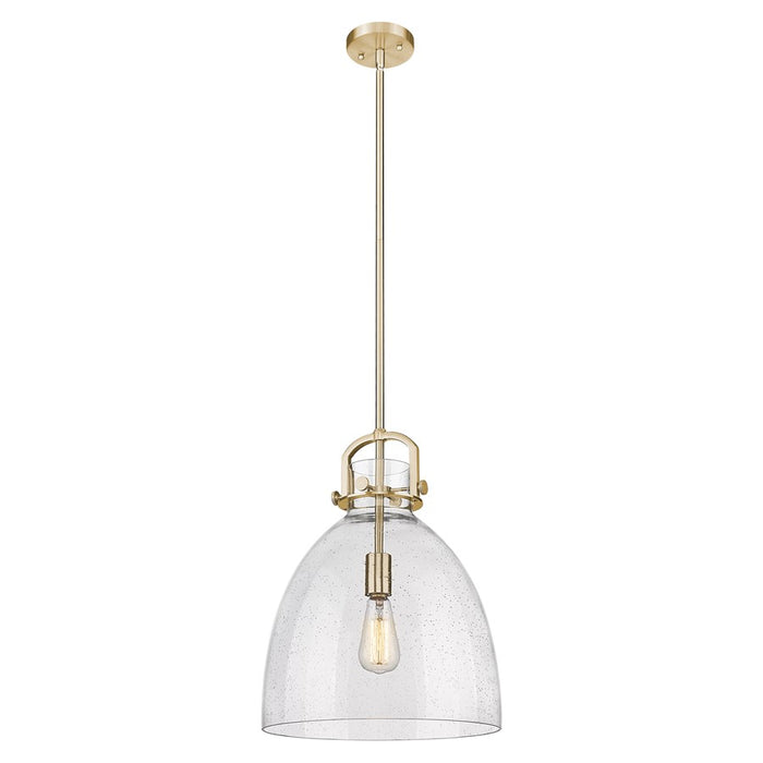 Innovations Newton Bell 14" Stem Pendant, Bronze/Seedy - 410-1SL-CB-G412-14SDY