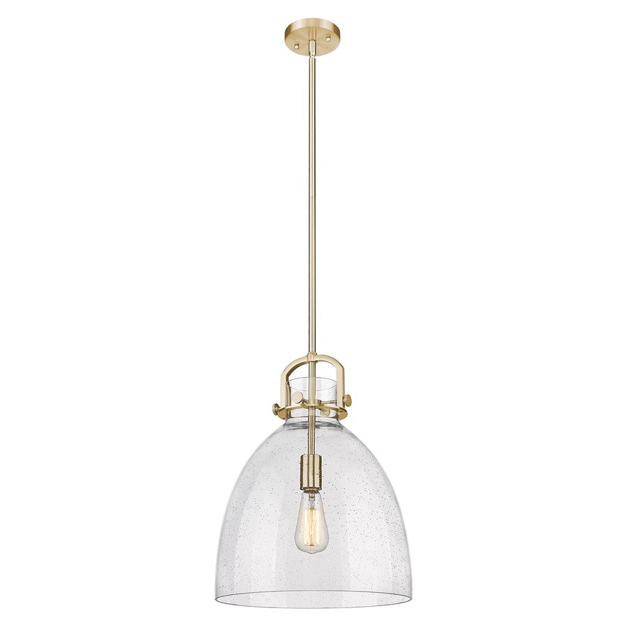 Innovations Newton Bell 14" Stem Pendant, Bronze/Seedy - 410-1SL-CB-G412-14SDY