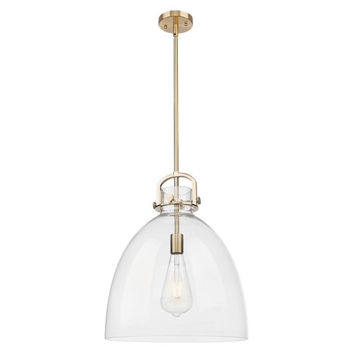 Innovations Newton Bell 16" Stem Pendant, Bronze/Clear - 410-1SL-CB-G412-16CL